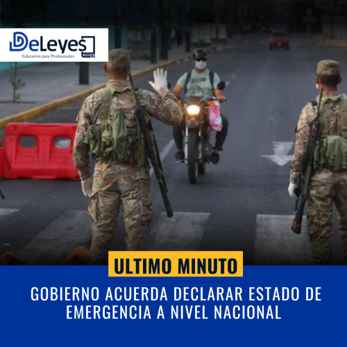 Decreto Supremo que declara el Estado de Emergencia a nivel Nacional
