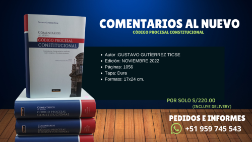 LIBRO: COMENTARIOS AL NUEVO CÓDIGO PROCESAL CONSTITUCIONAL