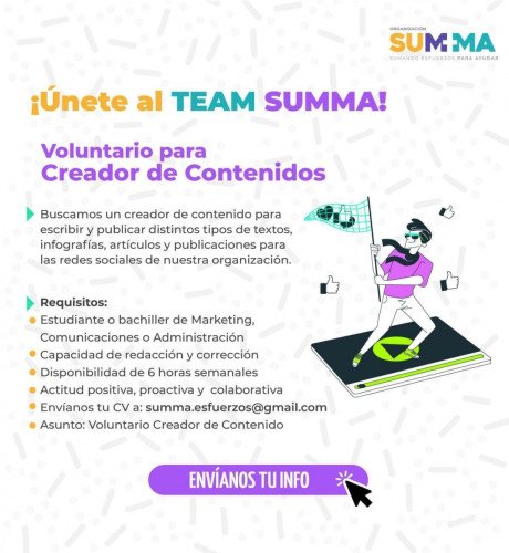 ¡Se parte del Team SUMMA!
