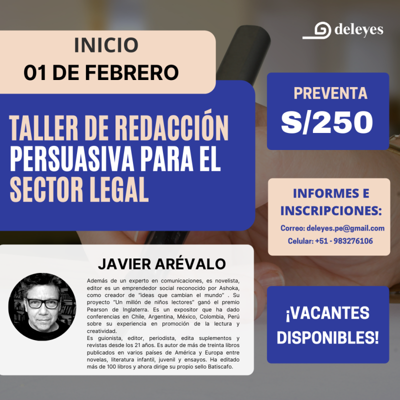Segundo Taller de Redacción persuasiva para el sector legal