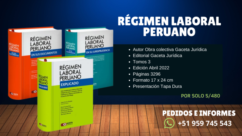 Libro: "Colección del Régimen Laboral Peruano"
