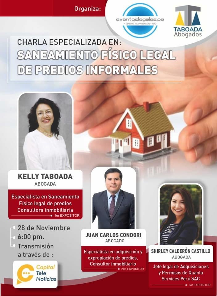 Charla especializada en: "Saneamiento físico legal de predios informales"