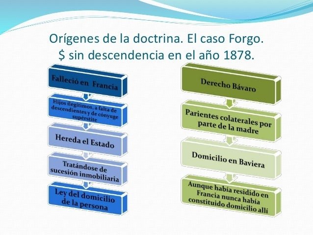 OrÃ­genes de la doctrina. El caso Forgo.  $ sin descendencia en el aÃ±o 1878.