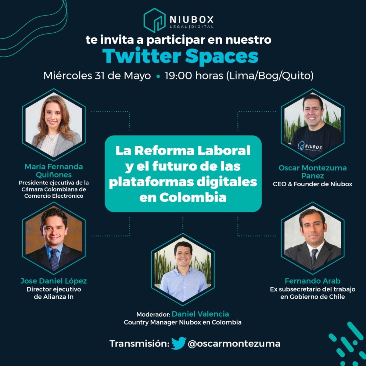 Niubox Legal | Twitter Spaces sobre la reforma laboral y el futuro de las apps en Colombia
