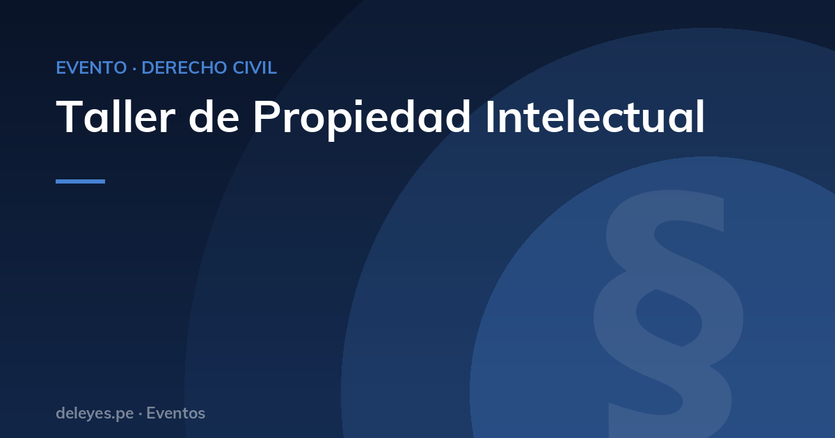 Taller de Propiedad Intelectual
