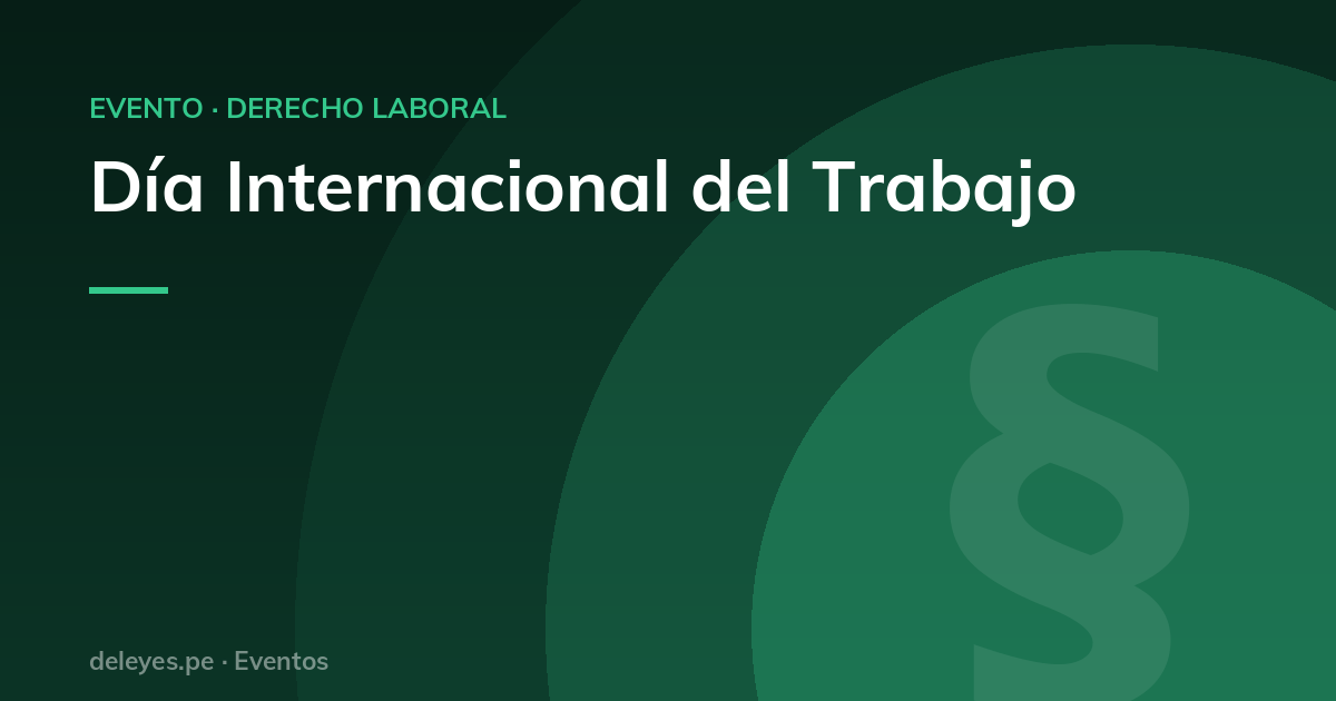 Día Internacional del Trabajo